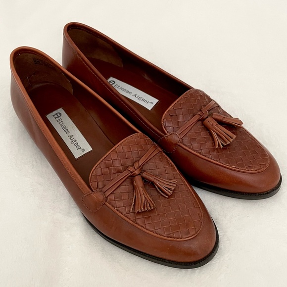 Etienne Aigner Shoes - Vintage Etienne Aigner Ally Leather Tassel Loafers